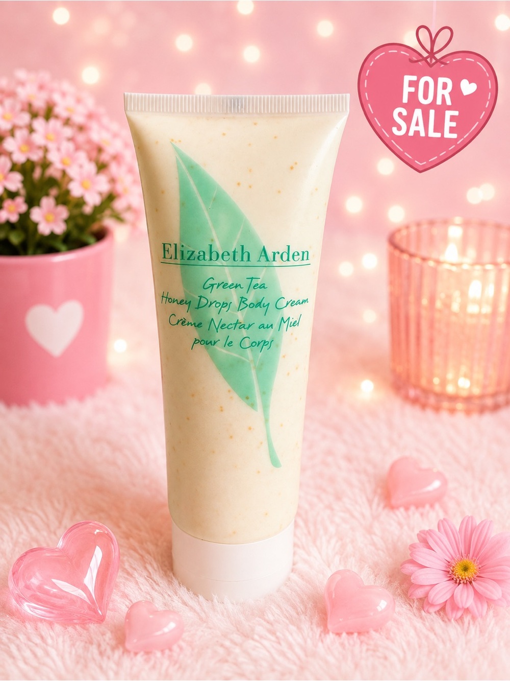 Elizabeth Arden Green Tea Honey Drops Body Cream - Cream/Green/Pink